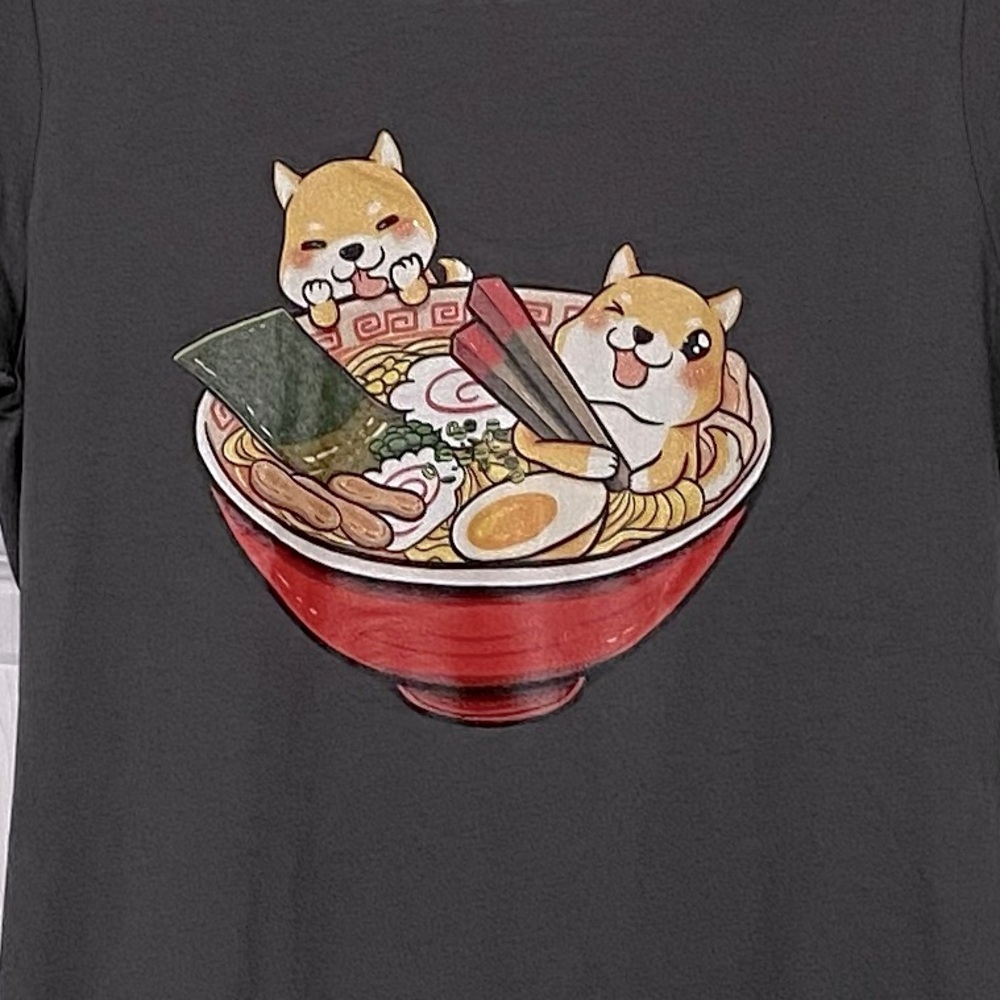 Next Level Shebas Eating Ramen Noodle Bowl Graphic T-shirt Sz S NWOT - Picture 2 of 3